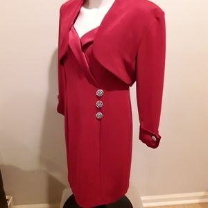 Betsy and Adam red two-piece dress size 8p